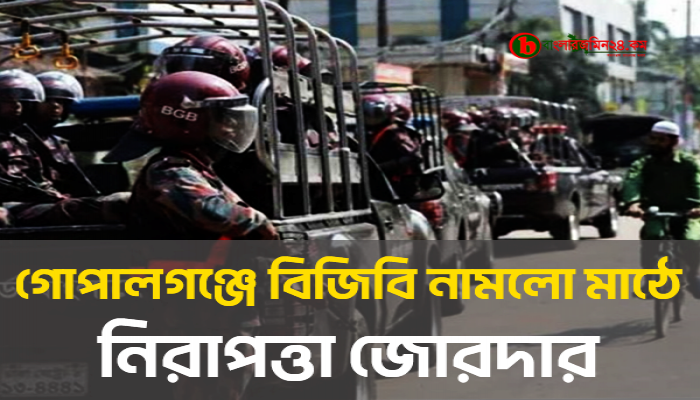 গোপালগঞ্জে প্লাটুন বিজিবি মোতায়েন